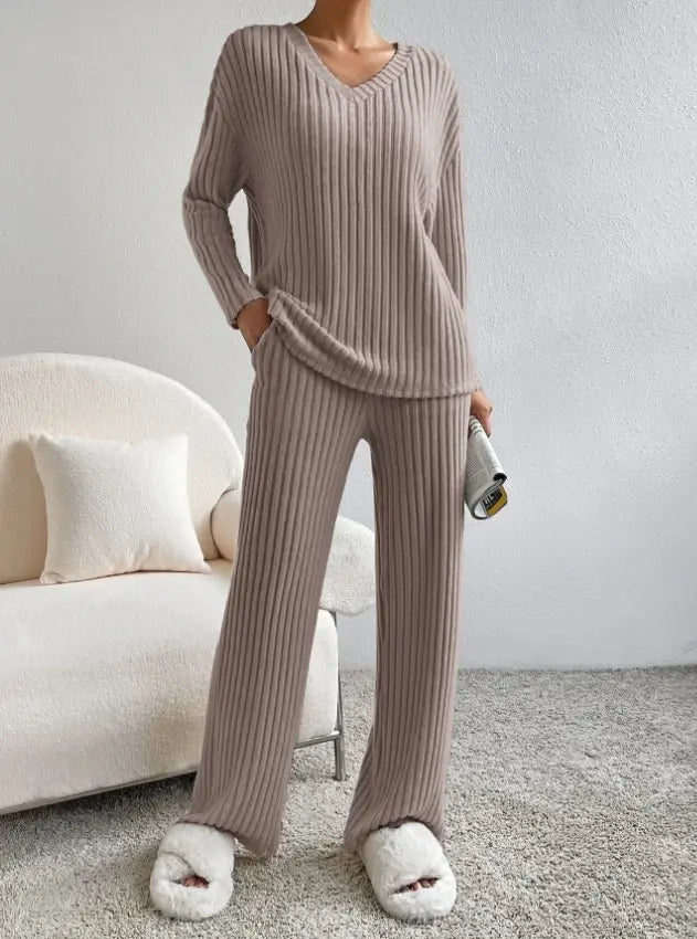 V-Neck Loungewear Set