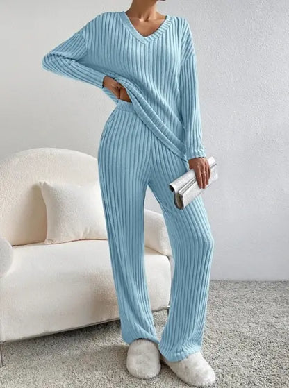 V-Neck Loungewear Set